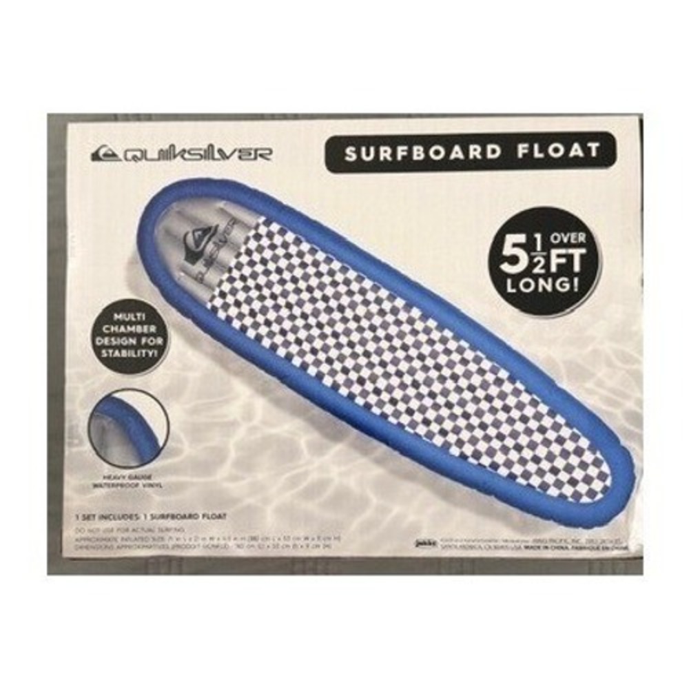 Quiksilver Surfboard Float Adult OS Blue NIB Inflatable Pool Lake Beach 5.5ft - Picture 2 of 3